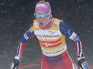 Norská bkyn na lyích Therese Johaugová na trati závodu na 10 kilometr...