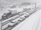 Sníh zpomalil dopravu i v Nashvillu v Tennessee (22. ledna 2016).