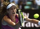 Johanna Kontaová bhem semifinále Australian Open