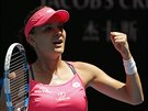 DALÍ ÚSPCH. Agnieszka Radwaská slaví postup do semifinále Australian Open.