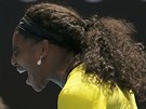 VE VÍRU EMOCÍ. Serena Williamsová ve tvrtfinále Australian Open s Marií...