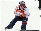Eva Samková emotivn slaví triumf ve snowboardcrossovém závod ve Feldbergu