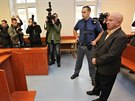 Obalovaný polský idi kamionu Slawomir Wojciech Sondaj u stedeního soudního...