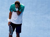 ACH JO. Tom Berdych pi marn snaze vyzrt na svtovou trojku Rogera Federera.