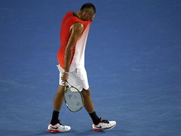 Australsk tenista Nick Kyrgios hraje s Berdychem o osmifinle domcho...