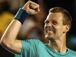 POSTUP! esk tenista Tom Berdych je na Australian Open mezi nejlepmi...