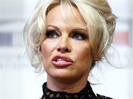 Pamela Andersonová vystoupila ve francouzském parlamentu. (Paříž, 19. ledna...