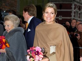 Nizozemská královna Beatrix a korunní princezna Máxima (Utrecht, 11. dubna 2013)