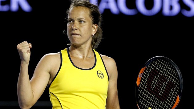 JO! esk tenistka Barbora Strcov se raduje ve 3. kole Australian Open.