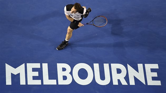 Britsk tenista Andy Murray hraje v semifinle Australian Open.