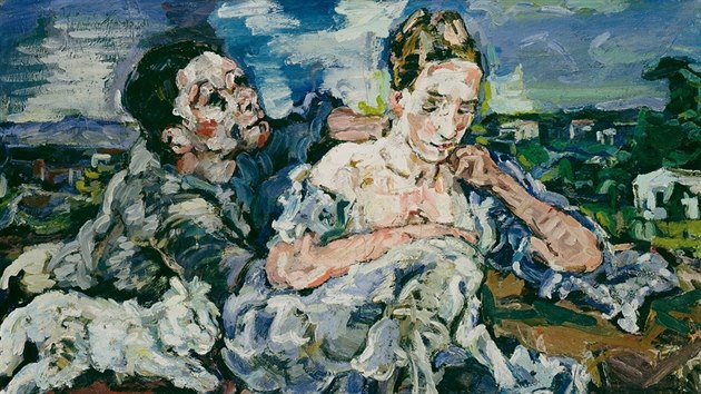 Oskar Kokoschka: Milenci s kokou (z vstavy Klimt/schiele/Kokoschka a eny)