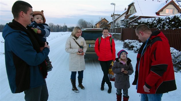 Setkn rodiny Milana Admka s policistou Karlem Plechatm (20.1.2015)