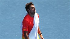 výcarský tenista Stan Wawrinka bojuje o tvrtfinále Australian Open.