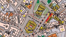 Detailní podoba centra Liberce na konci druhé svtové války.