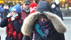 Velmi chladné poasí dorazilo také do ínského Pekingu  (24. ledna 2016)