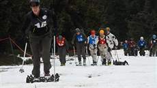 Poslední etapa extrémního závodu Winter Survival napí Jeseníky