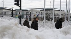 Odklízení snhu ve Washingtonu.