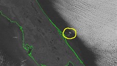 Americká meteorologická druice GOES-6 vyfotografovala mohutný záblesk...