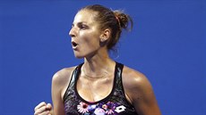TOHLE VYŠLO. Kristýna Plíšková ve druhém kole Australian Open.