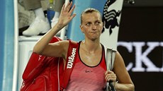 LOUENÍ. Petra Kvitová po poráce ve druhém kole Australian Open.