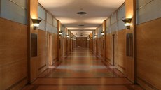 Chodby budovy �íslo 21 v bývalém ba�ovském areálu. V tzv. zlínském mrakodrapu...