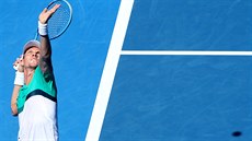 Tomá Berdych v duelu 2. kola Australian Open s Mirzou Baiem.