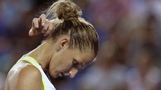 Karolína Plíková v duelu 3. kola Australian Open s Ruskou Makarovovou.