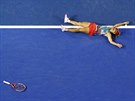 EUFORIE. Angelique Kerberová z Nmecka práv vyhrála finále Australian Open...