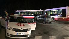 Stet fordu a mstského autobusu v Praze 5 si vyádal jedno tké zranní....