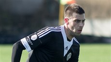 Michal Klesa slaví gól v dresu eských Budjovic. 