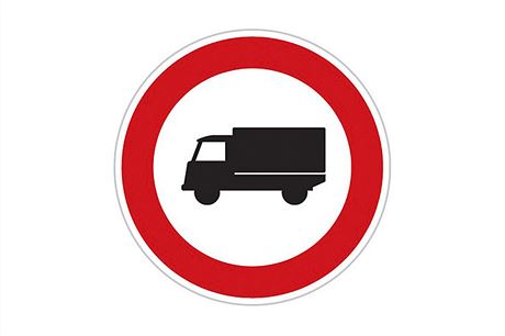 Znaka B4 Zákaz vjezdu nákladních automobil