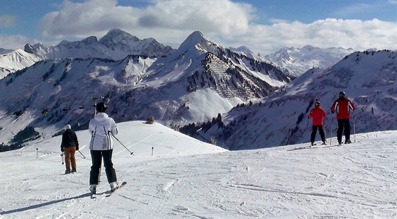 Jeden z pohled na heben Bregenského lesa (Bregenzerwald)