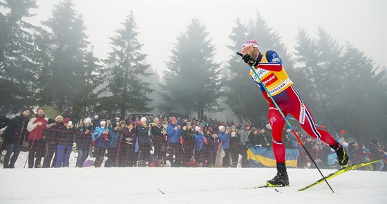 Martin Johnsrud Sundby na trati klasické padesátky na Holmenkollenu