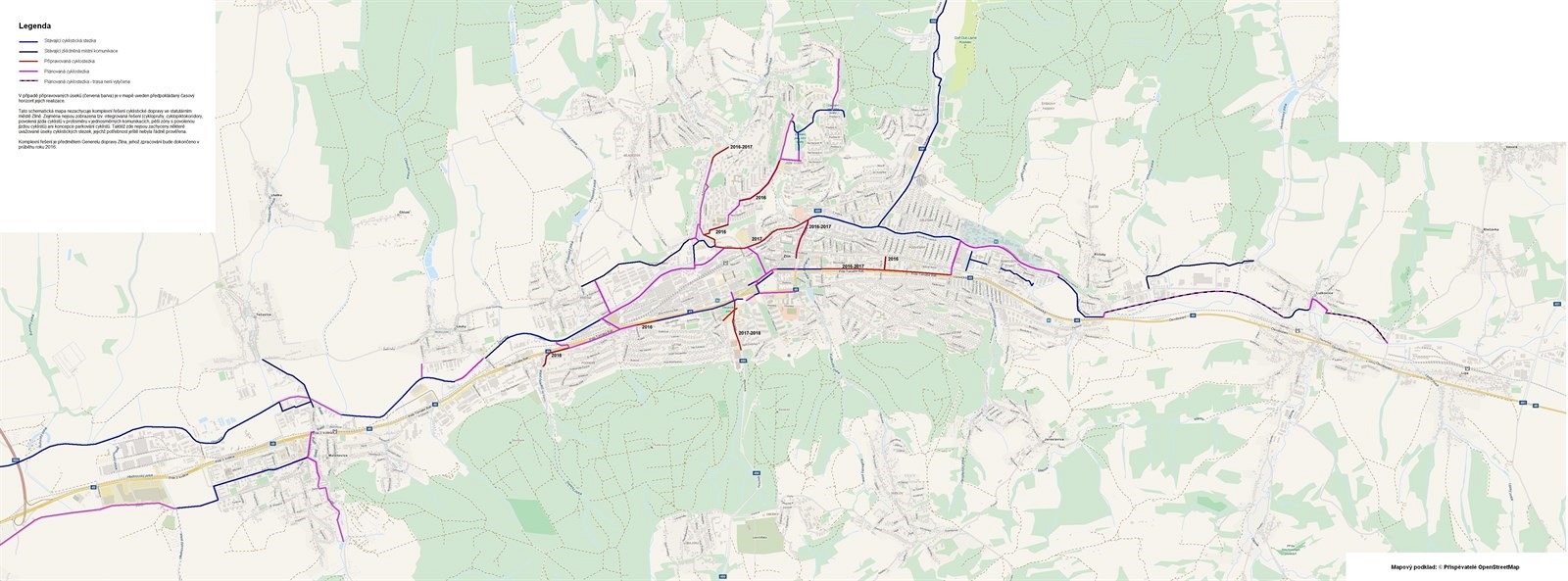 cyklostezky zlín mapa Fotogalerie: Mapa cyklostezek ve Zlíně. cyklostezky zlín mapa