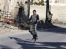 Syrský chlapec na damaském pedmstí Ghúta (4. února 2016)