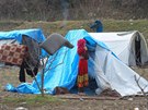 Syrtí uprchlíci u turecké hranice v provincii Latakíja (7. února 2016)