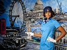 Lejla Abbasová v modelech britské letecké spolenosti
