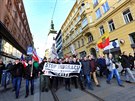 Zhruba 500 lid se dnes selo na nmst Svobody v Brn na demonstraci proti...