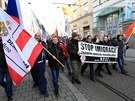 Demonstrace proti imigraci prola i centrem Brna.