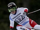 výcarská lyaka Lara Gutová na trati superobího slalomu v Ga-Pa.