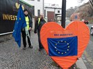 K adu vldy dorazili tak podporovatel Evropsk unie. (6. 2. 2016)