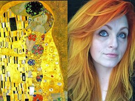 Záivá paleta rakouského symbolisty Gustava Klimta z obrazu Polibek vypadá...