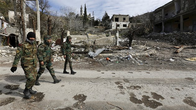 Jednotky syrskho prezidenta Bara Asada v provincii Latakja (30. ledna 2016)
