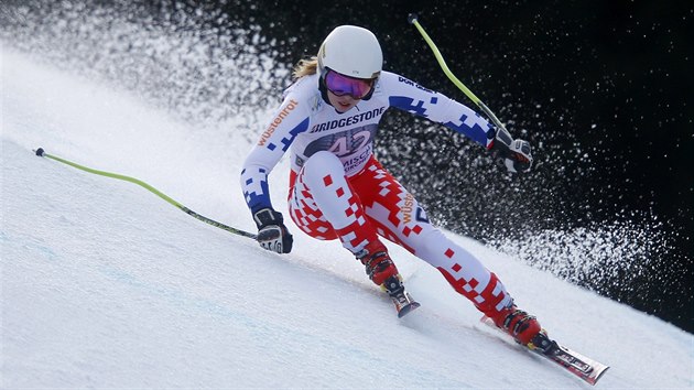 Ester Ledeck ve sjezdu v Garmisch-Partenkirchenu.