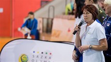 Odznak Všestrannosti Olympijských Vítězů - u mikrofonu Jarmila Kratochvílová.