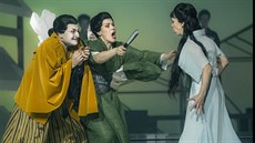 Scéna z opery Madame Butterfly ve Státní opee