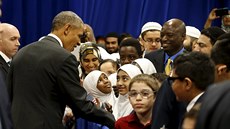 Americký prezident Barack Obama se setkal s leny americké muslimské komunity v...