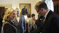 Martin Dvo�ák s Hillary Clintonovou.