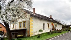 Na ja�e u staleté tvrze rozkvétá jablo�.