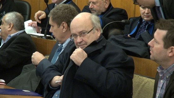 Ondej Havlín u Krajského soudu v Praze (10. 2. 2016)